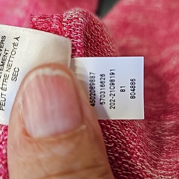 CHICO'S 1 NWT Light weight top.‎ Envelope zipper. Beautiful pink 💗Size (8-10) - Picture 13 of 14